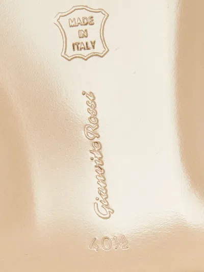 Pre-owned Gianvito Rossi Braided Leather Flat Sandals In Neutral