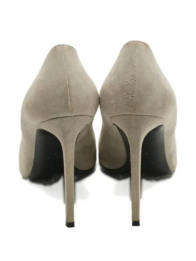 Pre-owned Saint Laurent Anja Stiletto Pumps In Gray