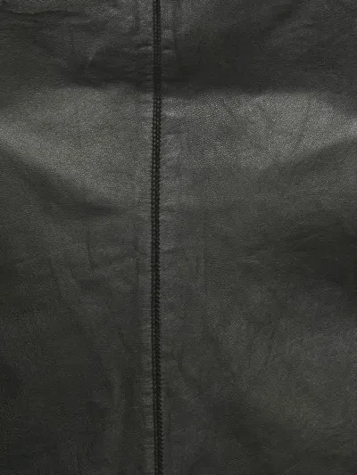 Pre-owned Alice And Olivia Leather Chiffon Top In Black