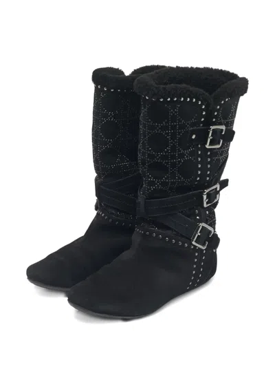 Pre-owned Dior Leather Boots In Black
