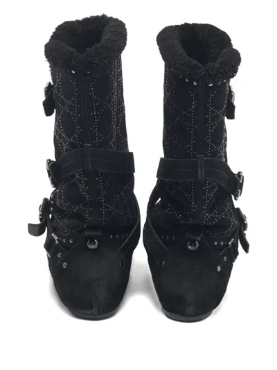 Pre-owned Dior Leather Boots In Black