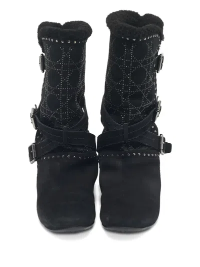 Pre-owned Dior Leather Boots In Black