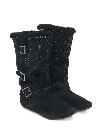 Pre-owned Dior Leather Boots In Black
