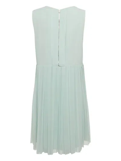 Pre-owned See By Chloé Vintage Pleated Sleeveless Dress In Green