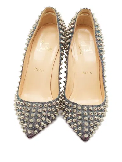 Pre-owned Christian Louboutin Pigalle Follies Spikes Pumps In Pink