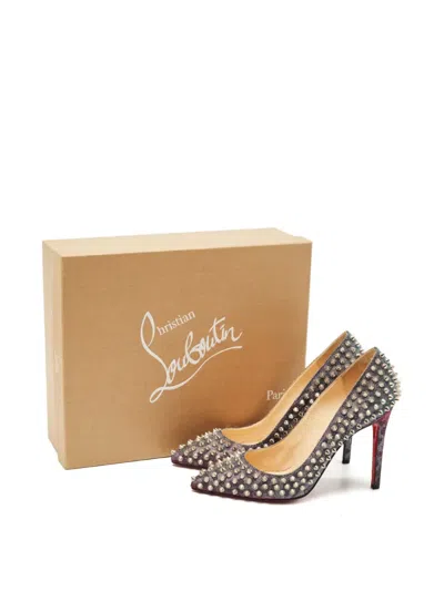 Pre-owned Christian Louboutin Pigalle Follies Spikes Pumps In Pink