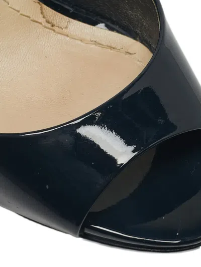 Pre-owned Dior Leather Sandals In Blue