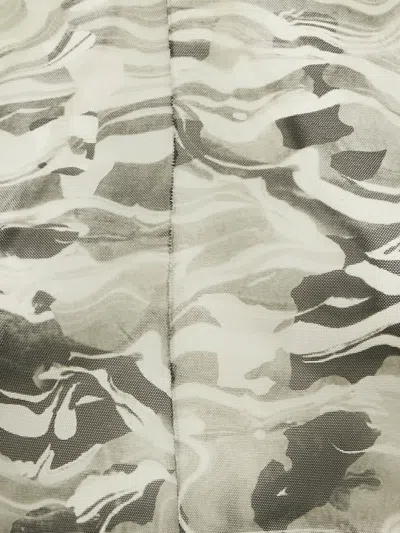 Pre-owned Mugler Camouflage-print Bodysuit In Gray