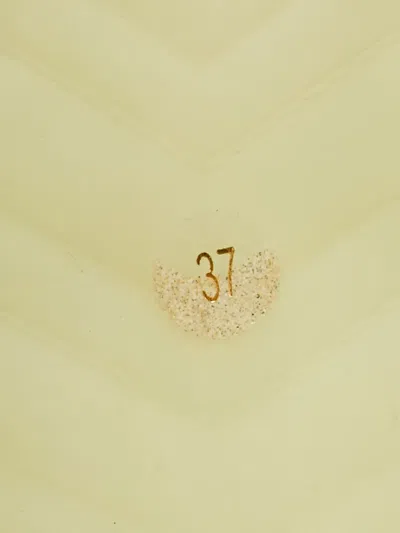 Pre-owned Gucci Logo-embossed Transparent Slides In White