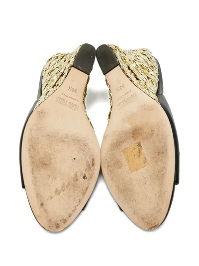 Pre-owned Paris Texas Leather Sandal In Black