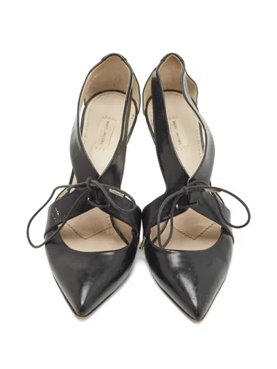 Pre-owned Marc Jacobs Vintage Pre-owne 85mm Leather Lace-up Pumps In Black