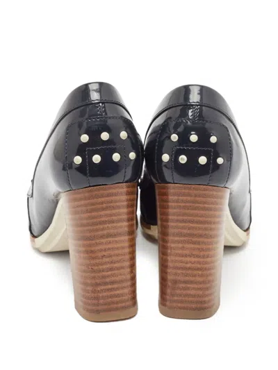 Pre-owned Tod's Vintage 90mm Patent-leather Pumps In Blue