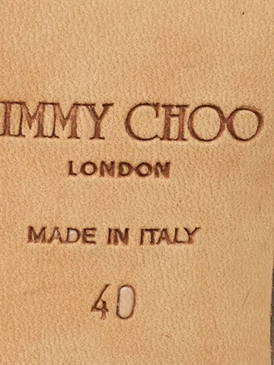 Pre-owned Jimmy Choo Glitter Peep-toe Pumps In Gold