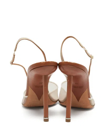 Pre-owned Alexander Wang 95mm Slingback Pumps In Neutral