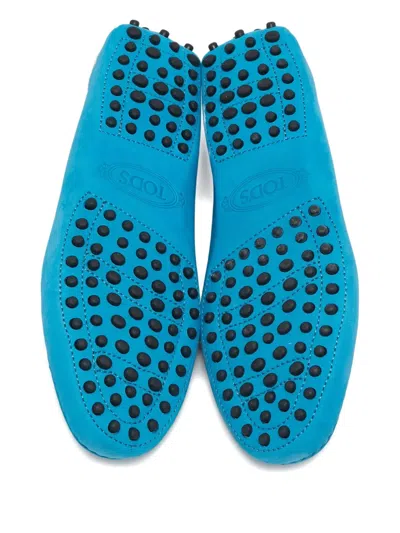 Pre-owned Tod's Vintage X Ferrari Leather Penny Loafers In Blue