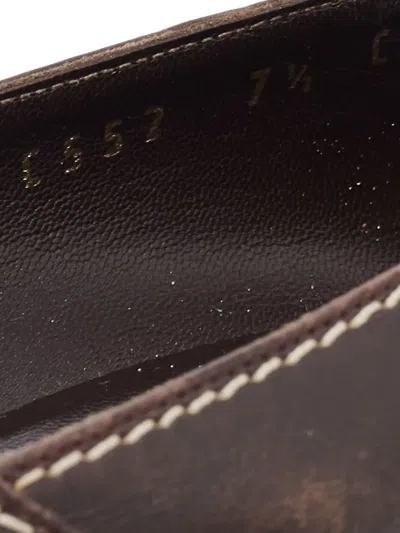 Pre-owned Ferragamo 65mm Buckle-embellishement Leather Pumps In Brown