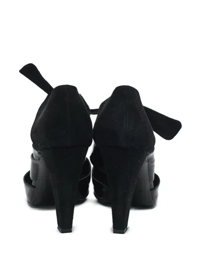 Pre-owned Balenciaga 105mm Cut-out Patent Leather Pumps In Black