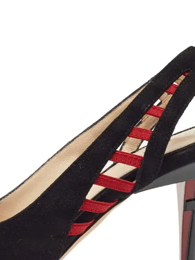 Pre-owned Fendi 80mm Suede Strap-detail Sandals In Black