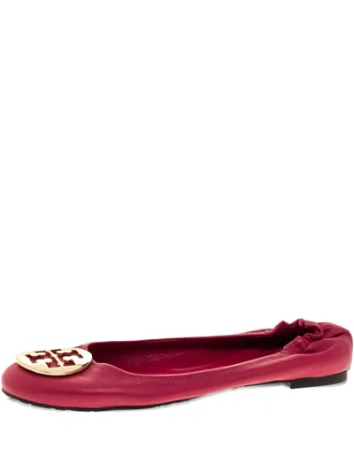 Pre-owned Tory Burch Leather Ballet Flats In Pink