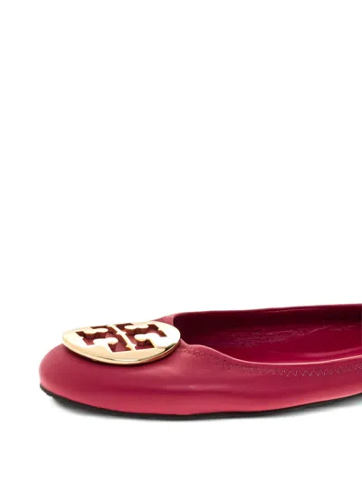 Pre-owned Tory Burch Leather Ballet Flats In Pink