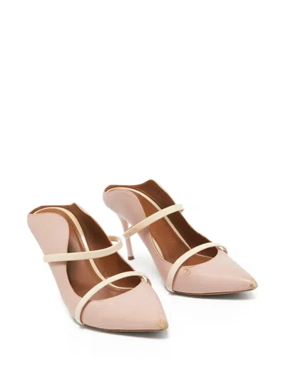 Pre-owned Malone Souliers  100mm Maureen Pointed-toe Mules In Pink