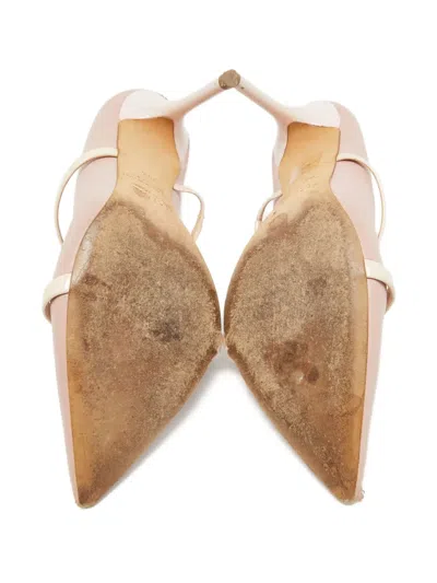 Pre-owned Malone Souliers  100mm Maureen Pointed-toe Mules In Pink