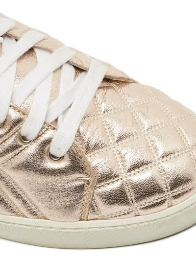 Pre-owned Burberry Quilted Leather Sneakers In Gold