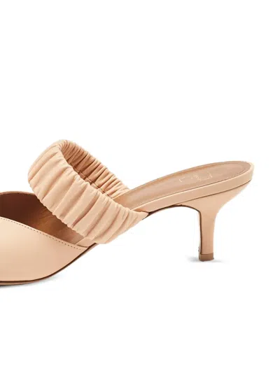 Pre-owned Malone Souliers 2024 70mm Maisie Mules In Neutral