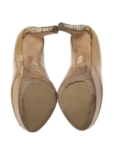 Pre-owned Dior 814220 Beige In Neutral