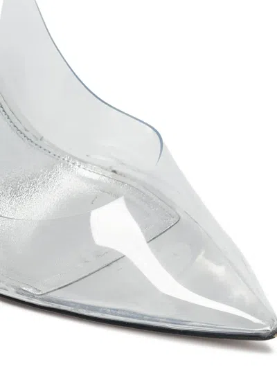 Pre-owned Aquazzura 115mm Crystal-embellishment Pumps In White