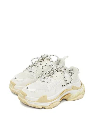 Pre-owned Balenciaga Triple S Lace-up Sneakers In Neutral
