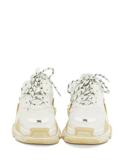 Pre-owned Balenciaga Triple S Lace-up Sneakers In Neutral
