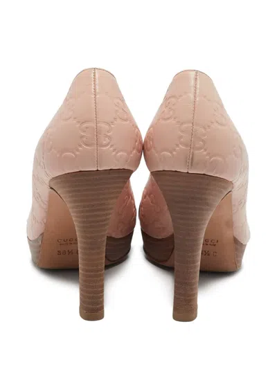 Pre-owned Gucci Horsebit Leather Pumps In Pink