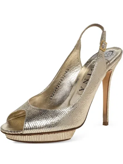 Pre-owned Gina 323271 Metallic In Gold