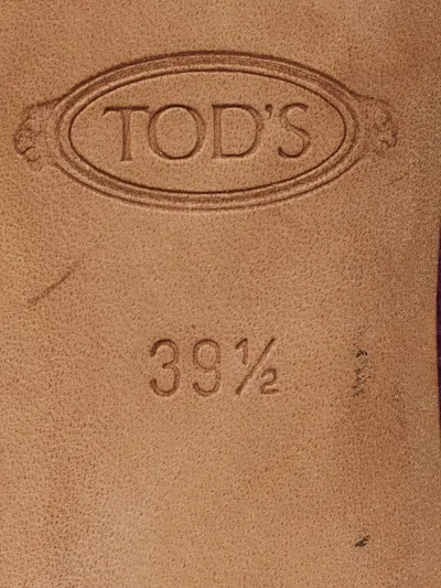 Pre-owned Tod's Vintage 75mm Suede Buckled Pumps In Purple