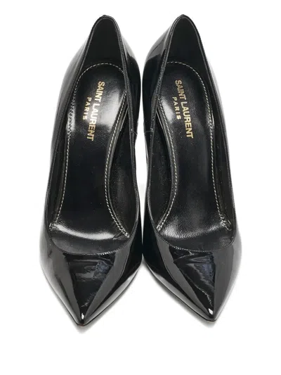 Pre-owned Saint Laurent 115mm Opyum Pumps In Black