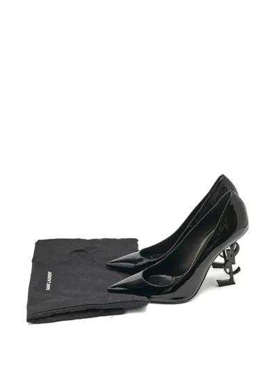 Pre-owned Saint Laurent 115mm Opyum Pumps In Black