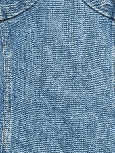 Pre-owned Magda Butrym Hourglass Strapless Dress In Blue