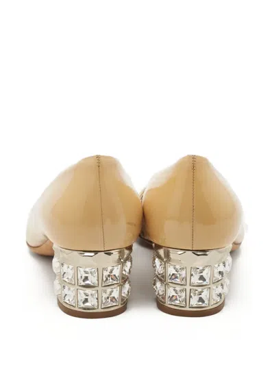 Pre-owned Miu Miu 2024 45mm Leather Pumps In Neutral