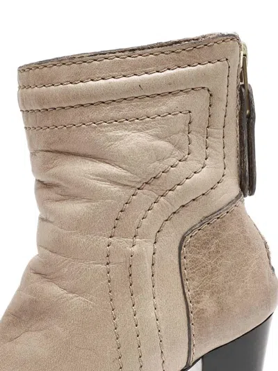 Pre-owned Chloé 2024 Quilted Leather Boots In Neutral