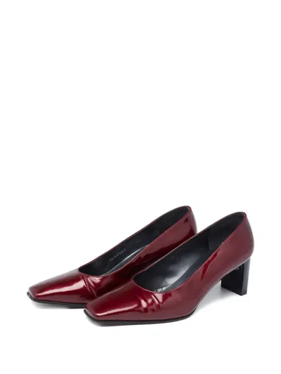 Pre-owned Stuart Weitzman 60mm Square-toe Pumps In Red