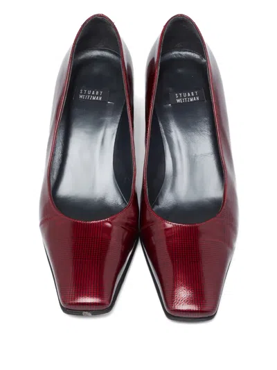 Pre-owned Stuart Weitzman 60mm Square-toe Pumps In Red