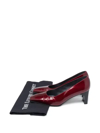 Pre-owned Stuart Weitzman 60mm Square-toe Pumps In Red