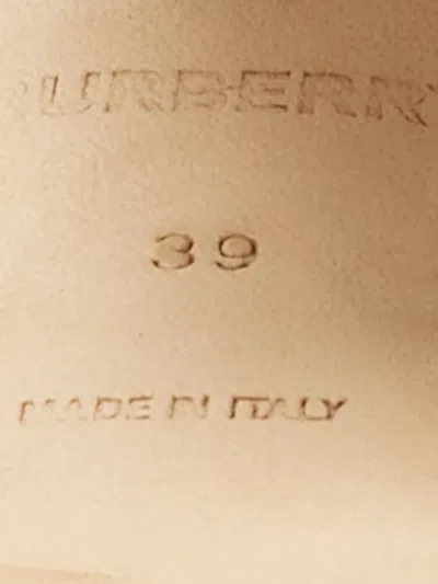 Pre-owned Burberry Split-toe Ankle-strap Heeled Sandals In White