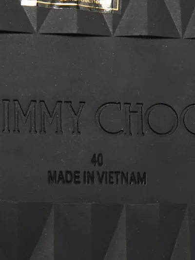 Pre-owned Jimmy Choo Diamond-patterned Slides In Gray