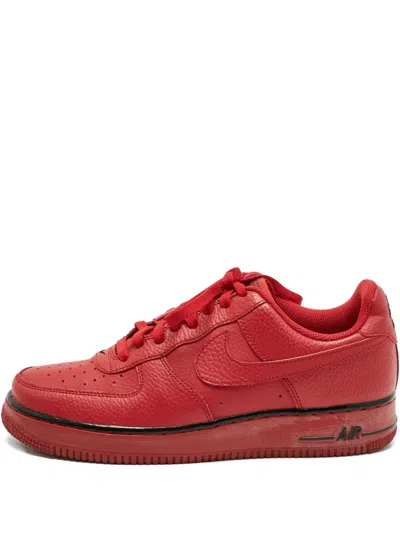 Pre-owned Nike Air Force 1 Low Leather Sneakers In Red