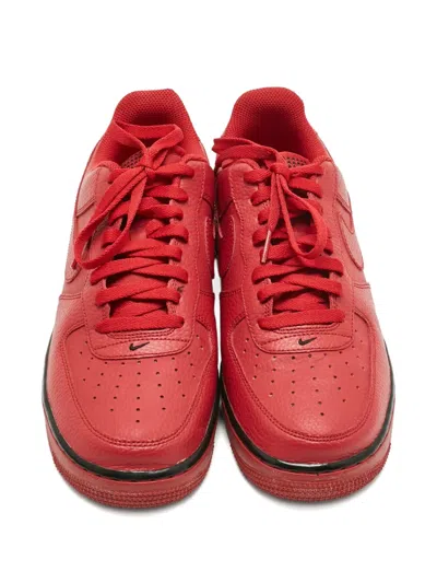 Pre-owned Nike Air Force 1 Low Leather Sneakers In Red