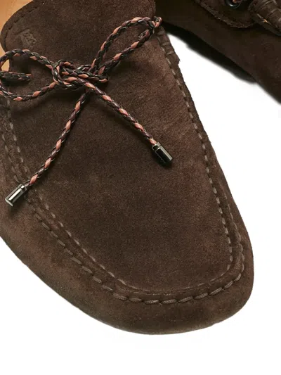 Pre-owned Tod's City Gommino Suede Loafers In Brown