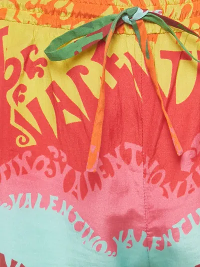 Pre-owned Valentino Drawstring Shorts In Red