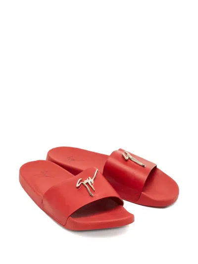 Pre-owned Giuseppe Zanotti Logo-detail Sandals In Red